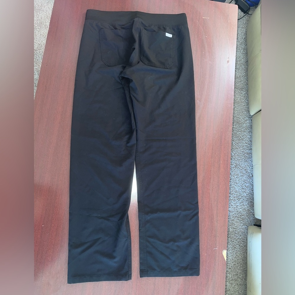 Figs Women's Black Scrubs with Light Gray Drawstring - Picture 3 of 3